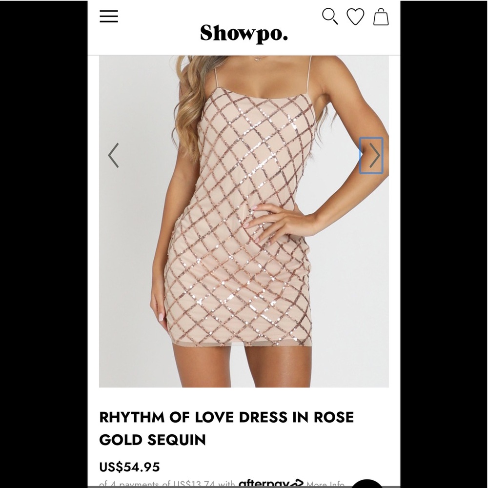 Champagne/gold sequin mini dress